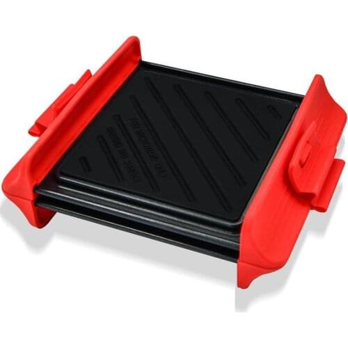 Non-stick Metal Baking Cooling Grill Chicken Wing Pizza Pan Microwave BBQ Grill Rack Kitchen Baking Tools for Food 24.5x15cm