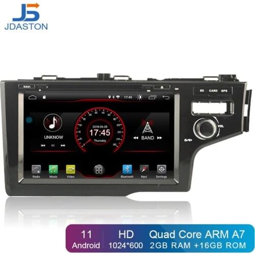JDASTON 8" Android 10.0 Car DVD Player For HONDA JAZZ FIT 2014 2015 2016 Multimedia GPS Navigation 2 Din Car Radio Stereo Audio