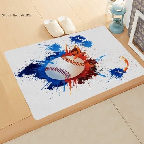 Baseball Small Doormat Famous Sports Doormat Entrance Outdoor Floor Rug For Children Floor Carpet Home Textile Floor Mat Decor