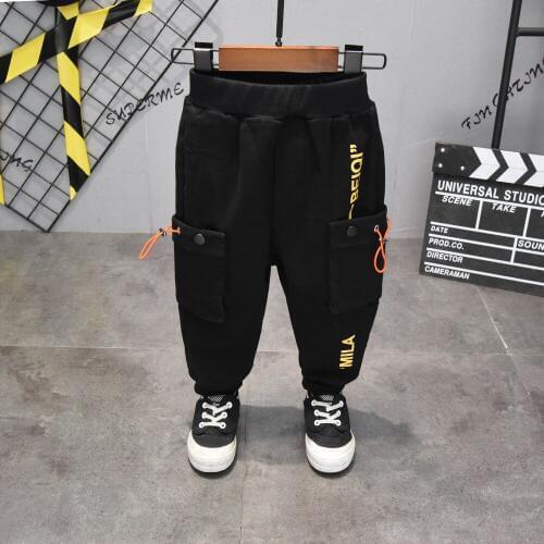 Baby Boys Pants 2019 Autumn New Toddler Boys Casual Pants Kids Boys Fashion Cargo Pants Toddler Trousers for Boys Pant 2-7 Years