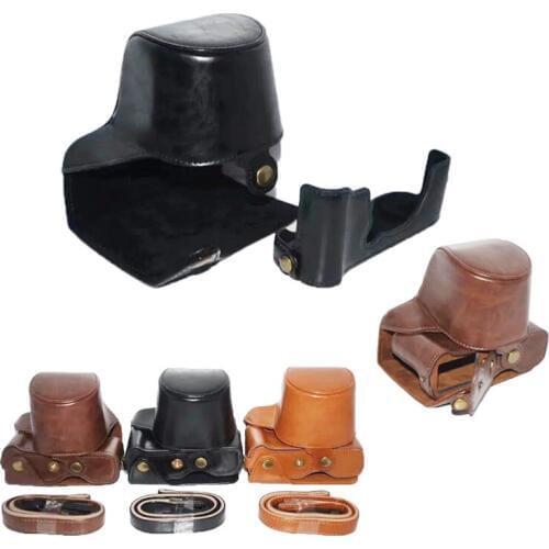 PU Leather Camera Case For Fujifilm Fuji X-T100 XT100 Camera Camera Bag Cover With Battery Opening