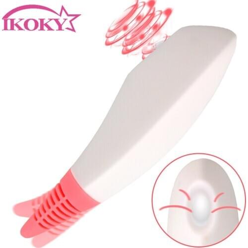 IKOKY Dual Use Rattlesnake Tongue Licking Vibrator Sex Toy For Female 5 Frequency Shock Device Clitoris Beans Stimulation