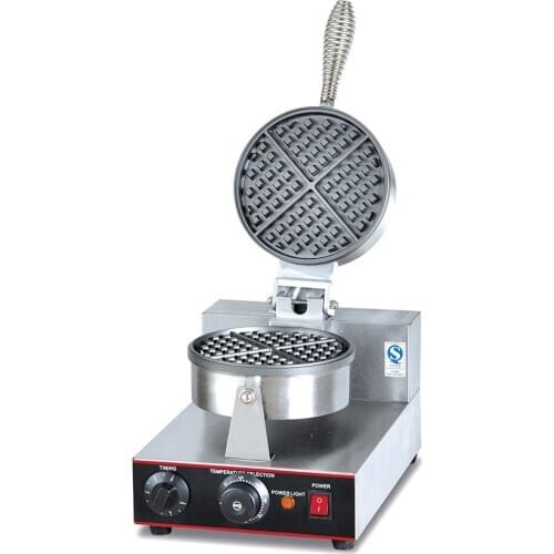 Commercial Waffle Making Machine Electric Single Head Waffle Maker Machine Snack Equipment Up And Down Heating