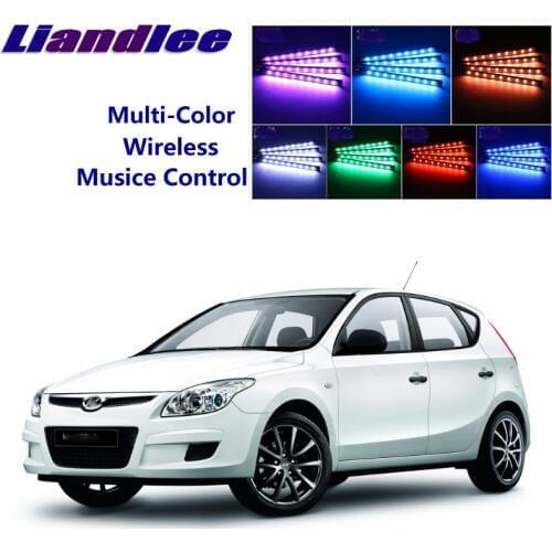 LiandLee Car Glow Interior Floor Decorative Atmosphere Seats Accent Ambient Neon light For Hyundai i30 Elantra GT