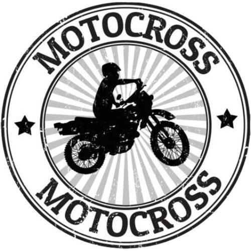 Small Town 13CM*13CM Motocross Bicycle Sport Grunge Stamp PVC Car Sticker 11-00220