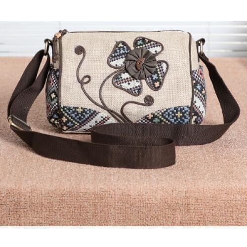 Fashion national string apppliques women shopping handbags!Nice prints lady shoulder&crossbody bags Hot Original canvas carrier