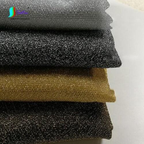 Fashion Metallic Color Gold Silver Laser Glitter Pleated Fabric DIY Party Activity Dance Dress Photography Background Fabric