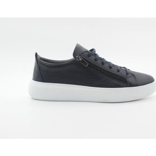 Ülkü Yaman Collection - Genuine Leather Mens Casual Shoes Navy Blue Brand New Mens Shoes