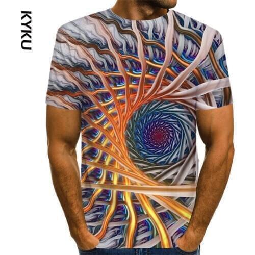 KYKU Funny 3D T Shirts Psychedelic Paisley Print T Shirt Men Women Harajuku Hip Hop Tshirt Men Streetwear Tee Shirt Homme