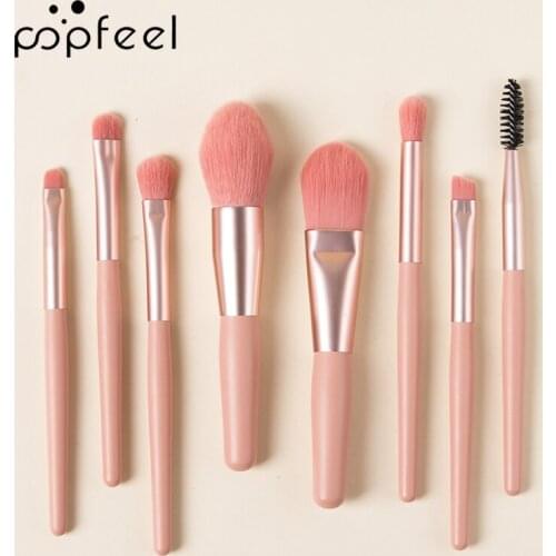 8Pcs Makeup Brush Set ,Foundation Powder Blending Concealer Eye Shadows Blush Cosmetics Brushes