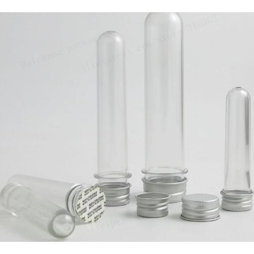 New 300 x 5ml 10ml 15ml 30ml 40ml 100ml PS Perform tube with aluminum cap clear plastic cosmetic tube 1/2oz Candy Cosmetic Case