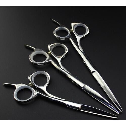 Professional japan 440 steel 5 5.5 6 inch sliver hair scissors cutting barber makas haircut scissor shears hairdressing scissors