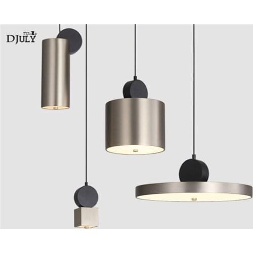 Postmodern Stainless steel ceiling lamp personality dining room kitchen hanging light fixtures home deco led living room lights