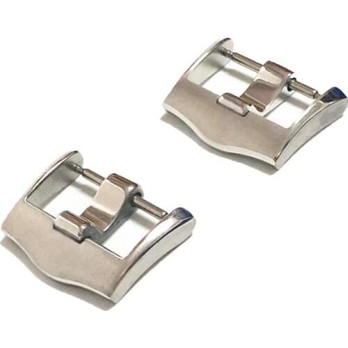 Watch Accessories 18mm Stainless Steel Pin Buckle Watch Buckle Fit For Omega Butterfly Flying New Seamaster Series Leather Clasp