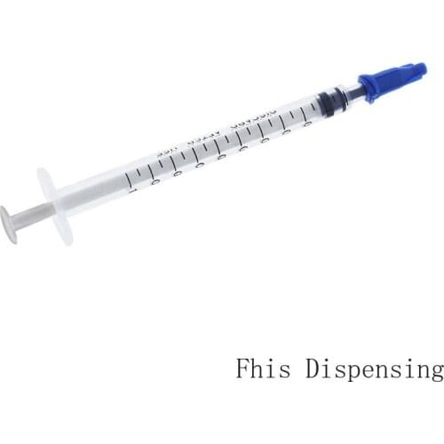 Dispensing Syringes 1cc 1ml Plastic with Tip Dark Blue Cap Pack of 50