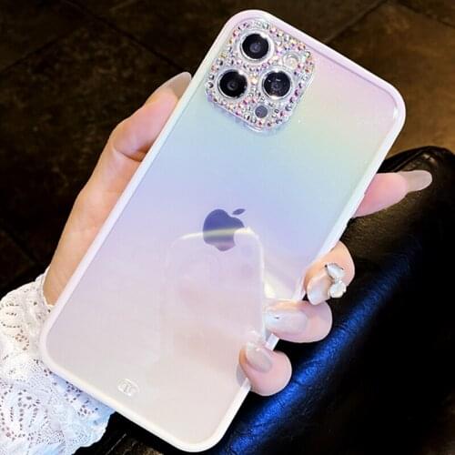 Luxury 3D Diamond Glitter Camera Protection Soft Phone Case iPhone 12 Pro Max 11 X XS XR 7 8 Plus SE 2020 Cute Stylish Cover