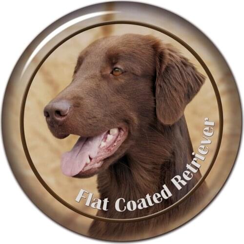 B0866# 13CM/17CM Self-Adhesive Decal Flat Coated Retriever Dog Car Sticker Decors on Bumper Rear Window Laptop