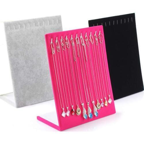 11 Hooks L Shape Necklace Display Rack/Jewelry Holder/Chain Display Stand/Bracelet Earrings Ear Studs Show/Jewelry Organizer Box