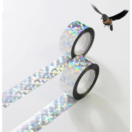 50M Flash Reflective Bird Scare Tape Audible Repellent Fox Pigeons Repeller Ribbon Deterrent Tapes 2.4CM Orchard Pest Control