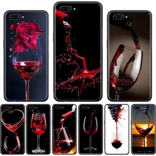Creativity design Red wine art Phone Case For OPPO F 1S 7 9 K1 A77 F3 RENO F11 A5 A9 2020 A73S R15 REALME PRO cover funda coque