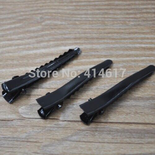 U pick 45mm Black Color Metal Alligator Prong Hair Clip Craft Wedding Party