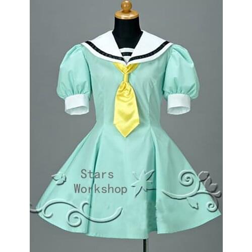 Higurashi No Naku Koro Ni When They Cry Satoko Hojo Cosplay Costume Women Girls Fancy Cute Blue Dress Skirt Suit For Halloween