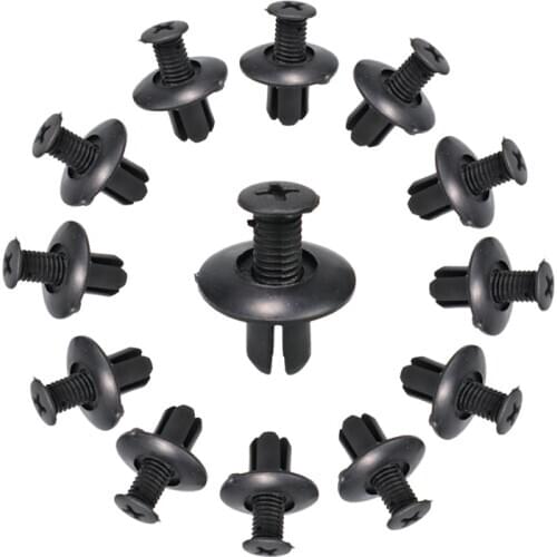 10-50pcs Universal Car Bumper Fender 8mm Hole Plastic Rivets Fasteners Screw Car Fastener Clips for Nissan Toyota Focus Kia