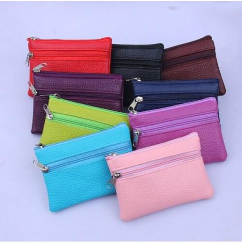 100 PCS Womens Leather Coin Purse Mini Pouch Change Wallet