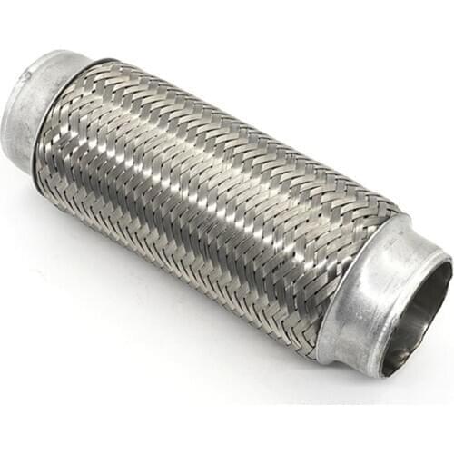 2" Car Exhaust Flex Pipe Bellows Connector Ripple Braid Exhaust Pipe Stainless Steel