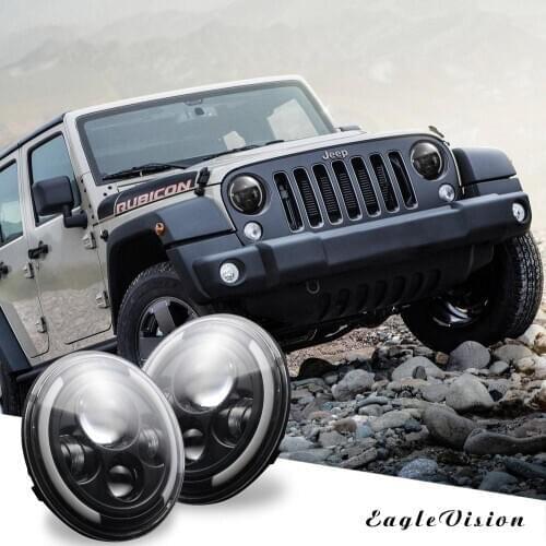 2 pcs 7 Inch 200W 4300K 6000K LED Headlight for Jeep Wrangler CJ JK TJ LJ