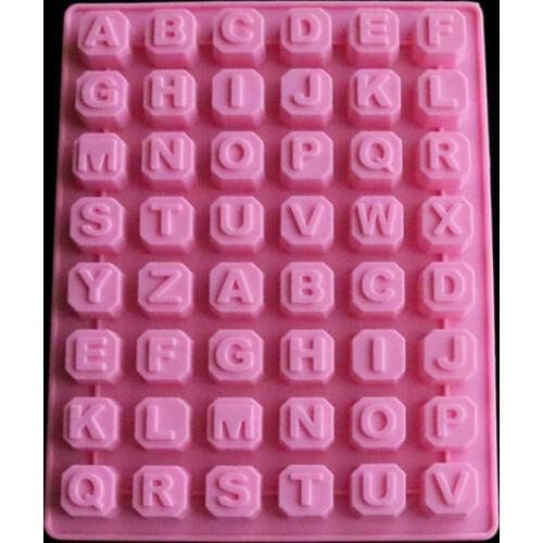 48 Letters Alphabet Silicone Biscuit Cake Fondant Cookie Mousse Chocolate Mold DIY Cake Decoration