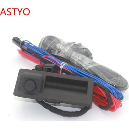 ASTYO RGB Car Rear View Reversing Camera RVC For Golf Plus Jetta 5 MK5 MK6 Tiguan Passat B7 RNS510 RCD510