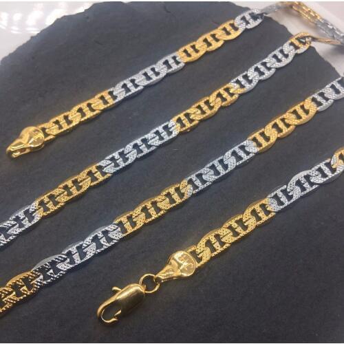 Vintage silver Gold Chain For Men summer choker Chain Necklace New Trendy Bohemian Jewelry Colar Male Necklaces