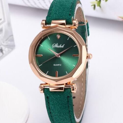 Women Leather Casual Watch Luxury Rhinestone Quartz Crystal Wristwatch Fashion Casual Female Wristwatch Dress Reloj Mujer часы