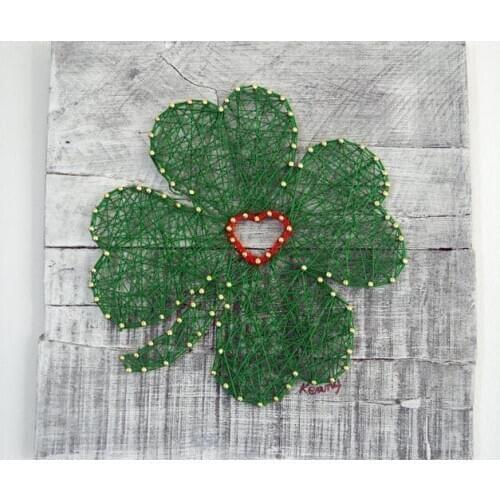 St Patricks Day Shamrock String Art Wall Decor