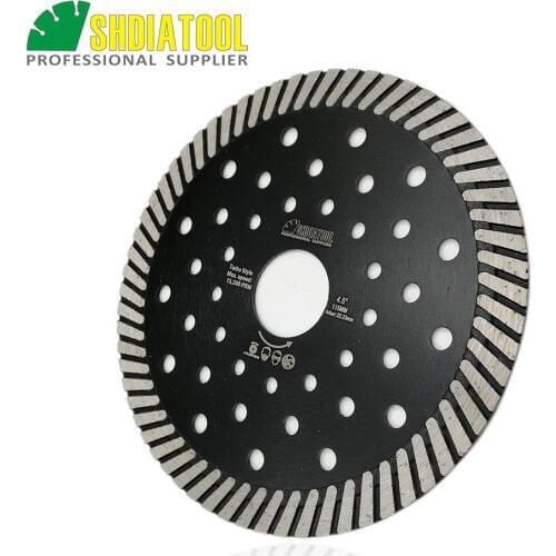 SHDIATOOL 20pcs 115MM Diamond Blades Whole Sales 4.5 Inch Narrow Turbo Blades With Multi Holes Fast Cutting Speed