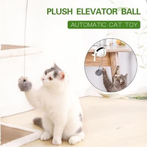 Electric Automatic Lifting Pet Cat Toy Ball Interactive Puzzle Funny Kitten Teaser Toys Ball Cat Iq Training Tool Pet Supply