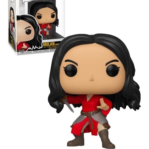 Movie Vinyl Figure Toys #637 Mulan (Warrior) Collection Action Figure Toys Red Cloth Mulan Model Dolls Gifts for Kids