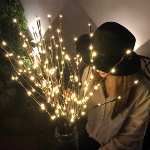 1pcs 20 Bulbs Branch Shape LED Light Strings Christmas Decorations for Home Wedding Party Simulation Decor LED Light Strings