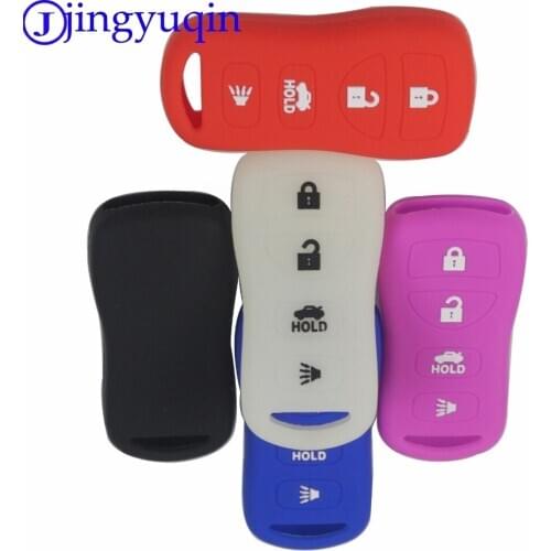 Jingyuqin Remote Fob 4 Buttons Luminous choice Key Cover Case for Nissan Armada Sentra 350Z Altima Maxima Infiniti for KBRASTU15