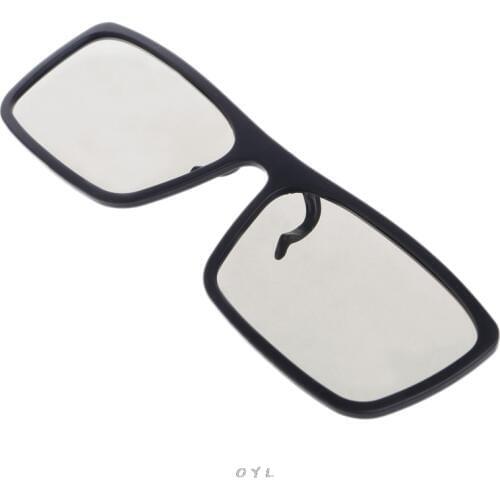 Clip-On Type Circular Passive Polarized 3D Glasses For TV Real 3D Cinema 0.22mm