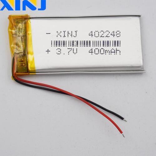 XINJ 3.7V 400mAh Lithium Polymer Battery Accumulator Li ion li po cell 402248 For MP4 E-book Camera headphones driving recorder