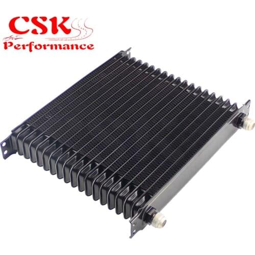 10.6"x12"x2" AN10 Trust 19 Row Engine Oil Cooler Fits For LS1 LS2 LS3 LSX Black/Blue