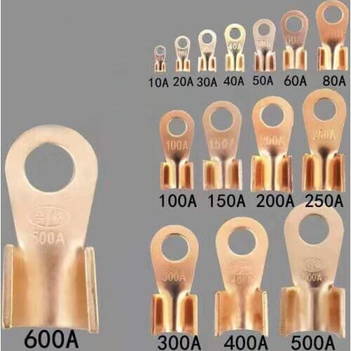 Wire terminal copper connector wire connector open nose copper terminal 10A-150A