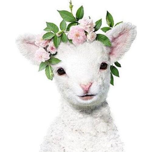 Dpsupr Full Square/Round Drill 5D DIY Diamond Painting "Animal Sheep" 3D Embroidery Cross Stitch 5D Home Decor Gift F213