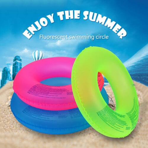 Inflatable Swim Ring for Baby Kid Adult Fluorescent Swimming Pool Float