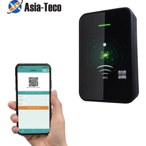 Barcode Qr code reader access control reader 13.56Mhz IC card reader RS232 RS485 Wiegand 26 34 TTL 20000 user wechat free SDK