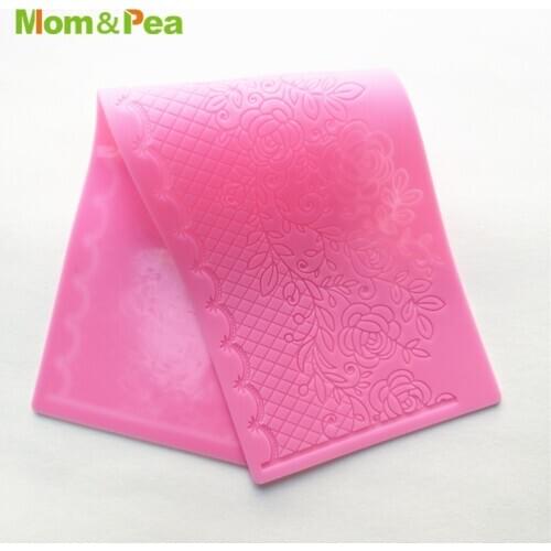 Mom&Pea GX291 Flower Silicone Lace Mold Cake Decoration Fondant Cake 3D Mold Food Grade Silicone Mould