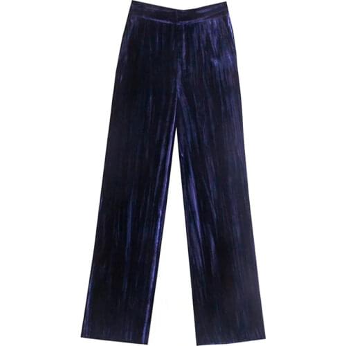 TRAF Women's Velvet Trouser Suits