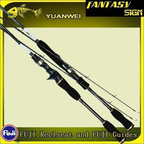 Yuanwei 1.8m 2.1m Spinning Rod Casting Rod 2 Section Carbon Fiber Fishing Pole M ML MH Power Canne A Peche Vara De Pesca B186